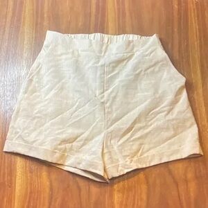 Princess Polly High Waist Shorts - Light Tan